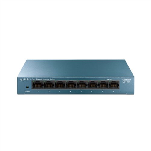 TP-LINK , 8-Port 10/100/1000Mbps Desktop Network Switch , LS108G , Unmanaged , Desktop , Power supply type External
