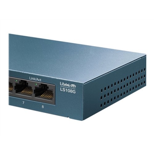 TP-LINK , 8-Port 10/100/1000Mbps Desktop Network Switch , LS108G , Unmanaged , Desktop , Power supply type External