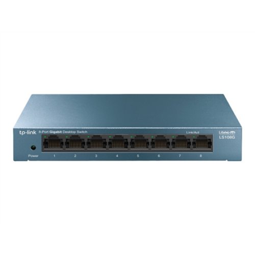 TP-LINK , 8-Port 10/100/1000Mbps Desktop Network Switch , LS108G , Unmanaged , Desktop , Power supply type External