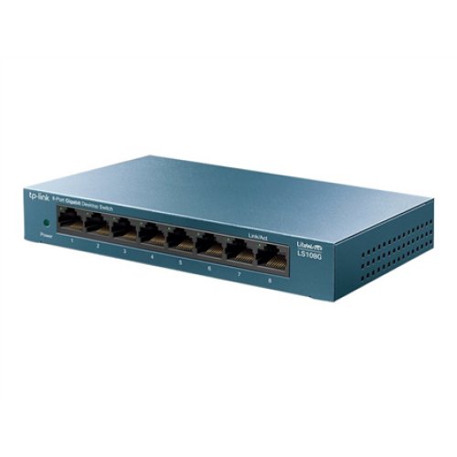 TP-LINK , 8-Port 10/100/1000Mbps Desktop Network Switch , LS108G , Unmanaged , Desktop , Power supply type External