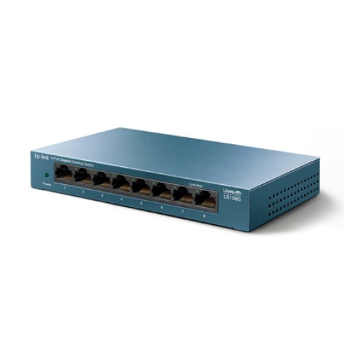TP-LINK , 8-Port 10/100/1000Mbps Desktop Network Switch , LS108G , Unmanaged , Desktop , Power supply type External