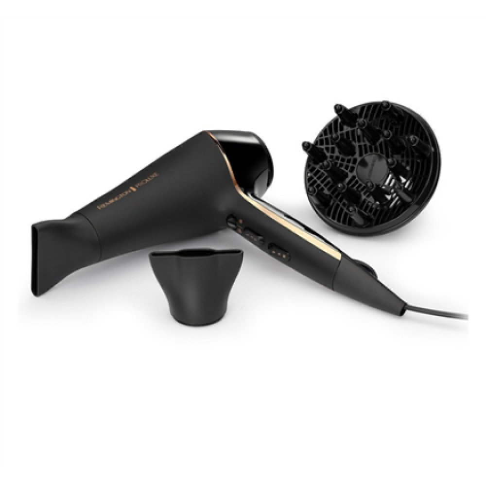 Remington AC9140B ProLuxe Hair Dryer, Blac , Remington ProLuxe Hair Dryer , AC9140B , 2400 W , Number of temperature settings 3 , Ionic function , Diffuser nozzle , Black