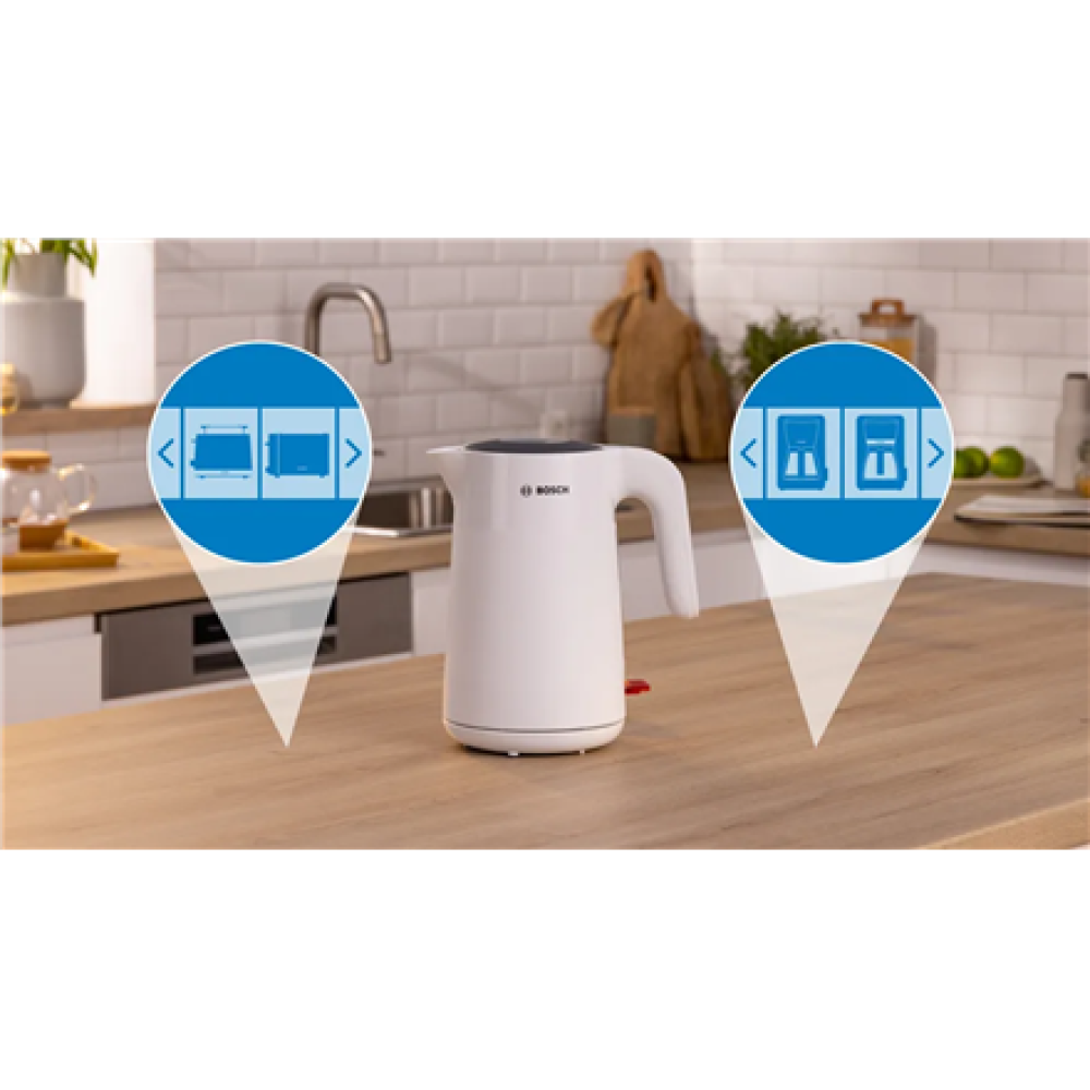 Bosch Kettle , TWK2M161 MyMoment , Electric , 2400 W , 1.7 L , Plastic , 360° rotational base , White