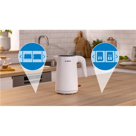 Bosch Kettle , TWK2M161 MyMoment , Electric , 2400 W , 1.7 L , Plastic , 360° rotational base , White