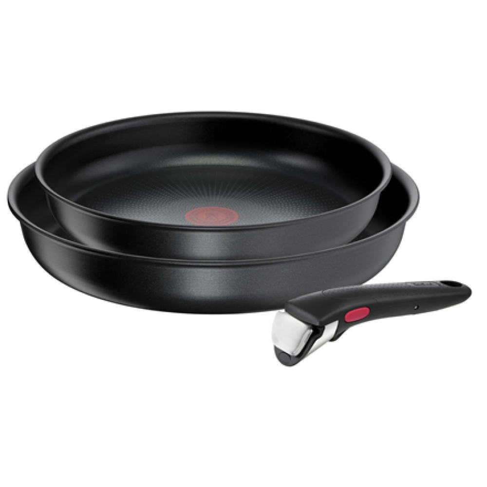 TEFAL Ingenio Daily Chef Set, 3 pcs , L7629553 , Frying , Diameter 24/28 cm , Suitable for induction hob , Removable handle , Black