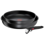 TEFAL Ingenio Daily Chef Set, 3 pcs , L7629553 , Frying , Diameter 24/28 cm , Suitable for induction hob , Removable handle , Black