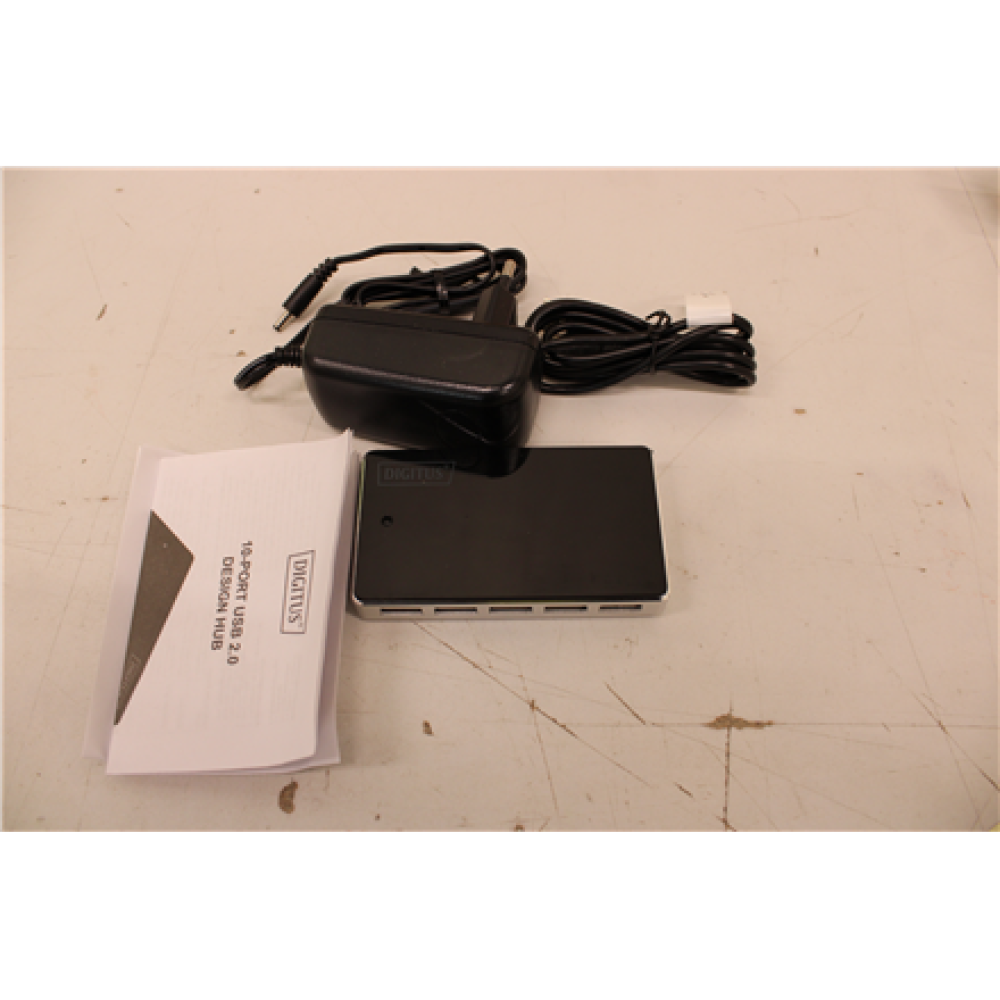 SALE OUT. Digitus USB 2.0 Hub 10-port, 10x USB A/F, 1x DAMAGED PACKAGING, UNPACKED, SCRATCHED ON TOP , Digitus USB 2.0 Hub 10-port , DA-70229 , DAMAGED PACKAGING, UNPACKED, SCRATCHED ON TOP