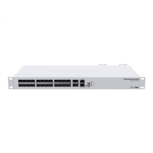 MikroTik Cloud Router Switch 326-24S+2Q+RM with RouterOS L5, 1U rackmount Enclosure , MikroTik