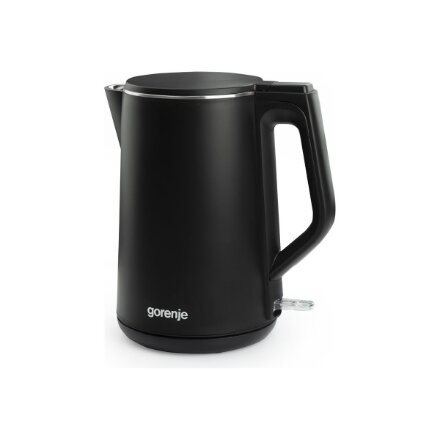 Gorenje , Kettle , K15DWBK , Electric , 2200 W , 1.5 L , Stainless steel , 360° rotational base , Black