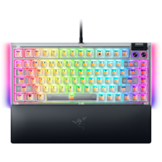 Razer Hot-swappable Mechanical Gaming Keyboard , BlackWidow V4 75% , Gaming Keyboard , Wired , US , Phantom White Edition , USB Type-C , Razer Mechanical Switches (Tactile)