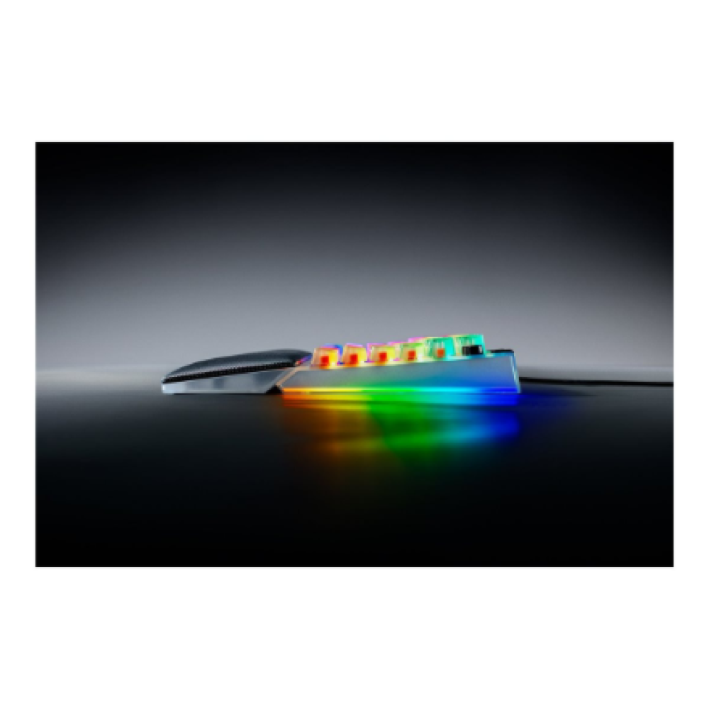 Razer Hot-swappable Mechanical Gaming Keyboard , BlackWidow V4 75% , Gaming Keyboard , Wired , US , Phantom White Edition , USB Type-C , Razer Mechanical Switches (Tactile)