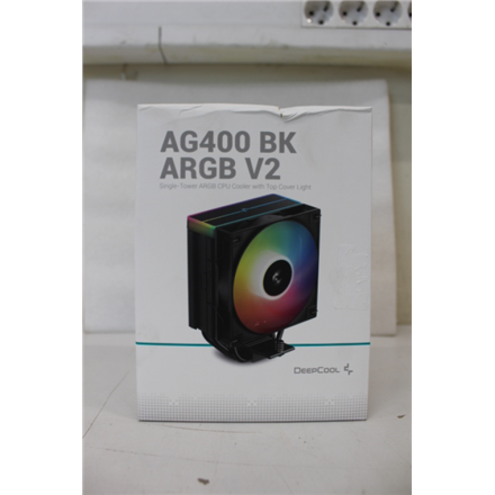 SALE OUT. Deepcool AG400 BK ARGB V2 CPU Cooler, Black , SALE OUT. Deepcool CPU Cooler , AG400 BK ARGB , DAMAGED PACKAGING , Intel, AMD