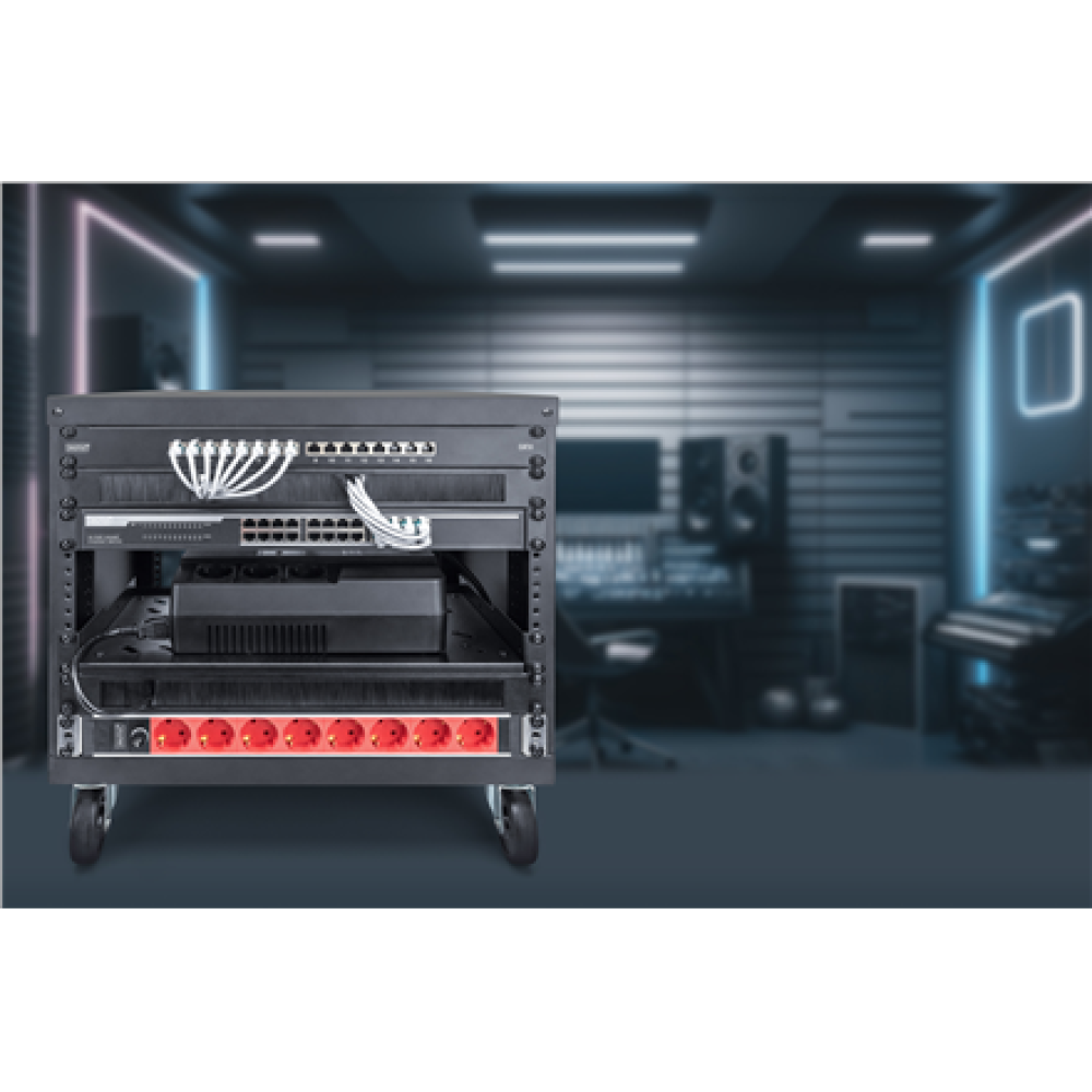 Digitus Universal 19-Inch Equipment Rack with Castors, 8U , DN-48000