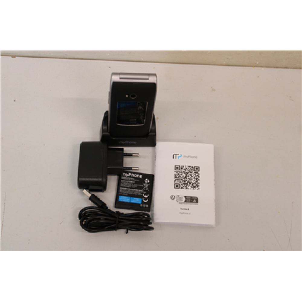 SALE OUT. myPhone Rumba 2 (Black) Dual SIM 2.4 TFT 240x320/32MB/microSD/2G , myPhone Rumba 2 , Black , 2.4 , TFT , 32 MB , 32 MB , Single SIM , Main camera resolution 0.3 MP , 800 mAh , UNPACKED, REMOVED PROTECTIVE FILM