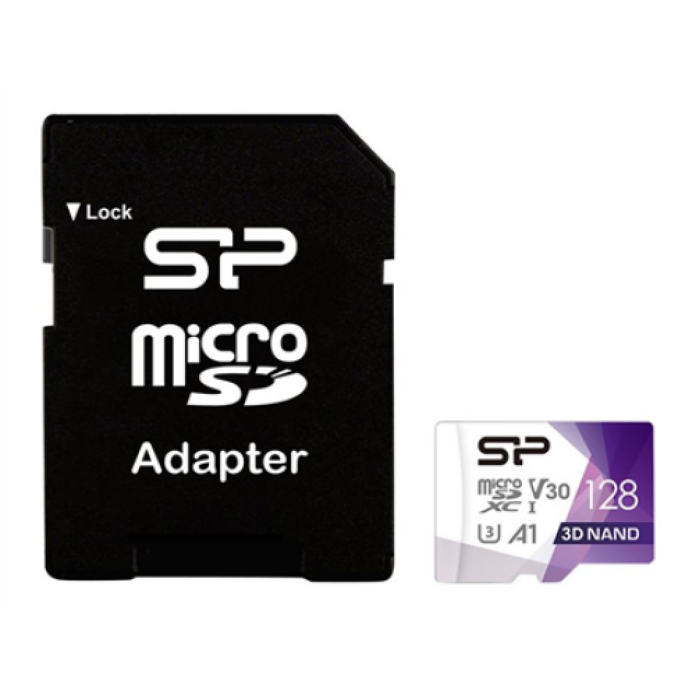Silicon Power , Superior Pro , 128 GB , micro SDXC , Flash memory class 10 , with Adapter