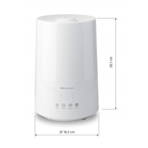 Medisana , AH 661 , Air Humidifier , Humidifier , 75 W , Water tank capacity 3.5 L , White