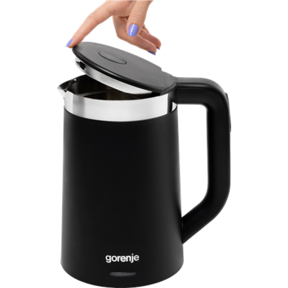 Gorenje Kettle , K17TRDW , Electric , 2200 W , 1.7 L , Plastic/Metal , 360° rotational base , Black