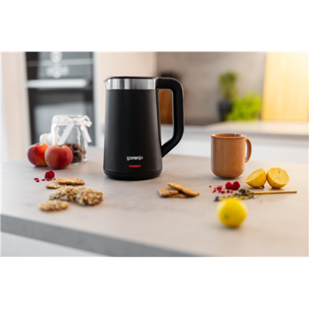 Gorenje Kettle , K17TRDW , Electric , 2200 W , 1.7 L , Plastic/Metal , 360° rotational base , Black