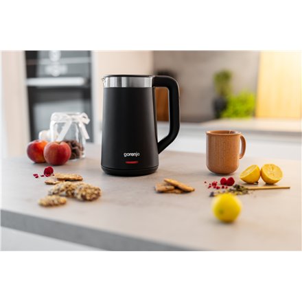Gorenje , Kettle , K17TRDW , Electric , 2200 W , 1.7 L , Plastic/Metal , 360° rotational base , Black
