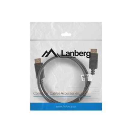 Lanberg , DisplayPort Cable 19 Pin V1.2 4K, 1M , CA-DPDP-10CC-0010-BK , DisplayPort to DisplayPort