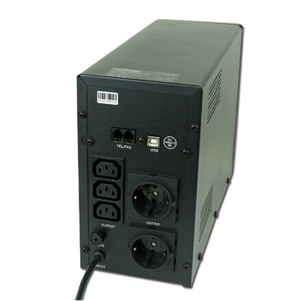 EnerGenie UPS with USB and LCD display, Black , EG-UPS-034 , 1500 VA , 900 W
