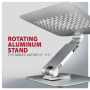 AXAGON Desk Mount , STND-LR stand with 360° rotation for laptops and tablets , Adjustable Height, Angle , 10-17.3 , Aluminum