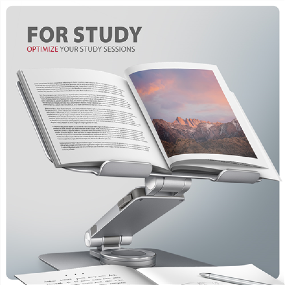 AXAGON Desk Mount , STND-LR stand with 360° rotation for laptops and tablets , Adjustable Height, Angle , 10-17.3 , Aluminum