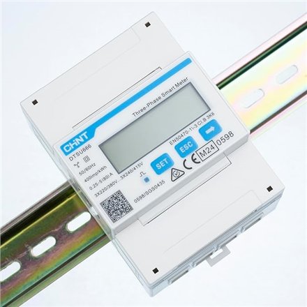 Chint , Smart Power Meter Direct Measurement 3Ph+N Modbus 80A MID (Compatible with DEYE) , DTSU666