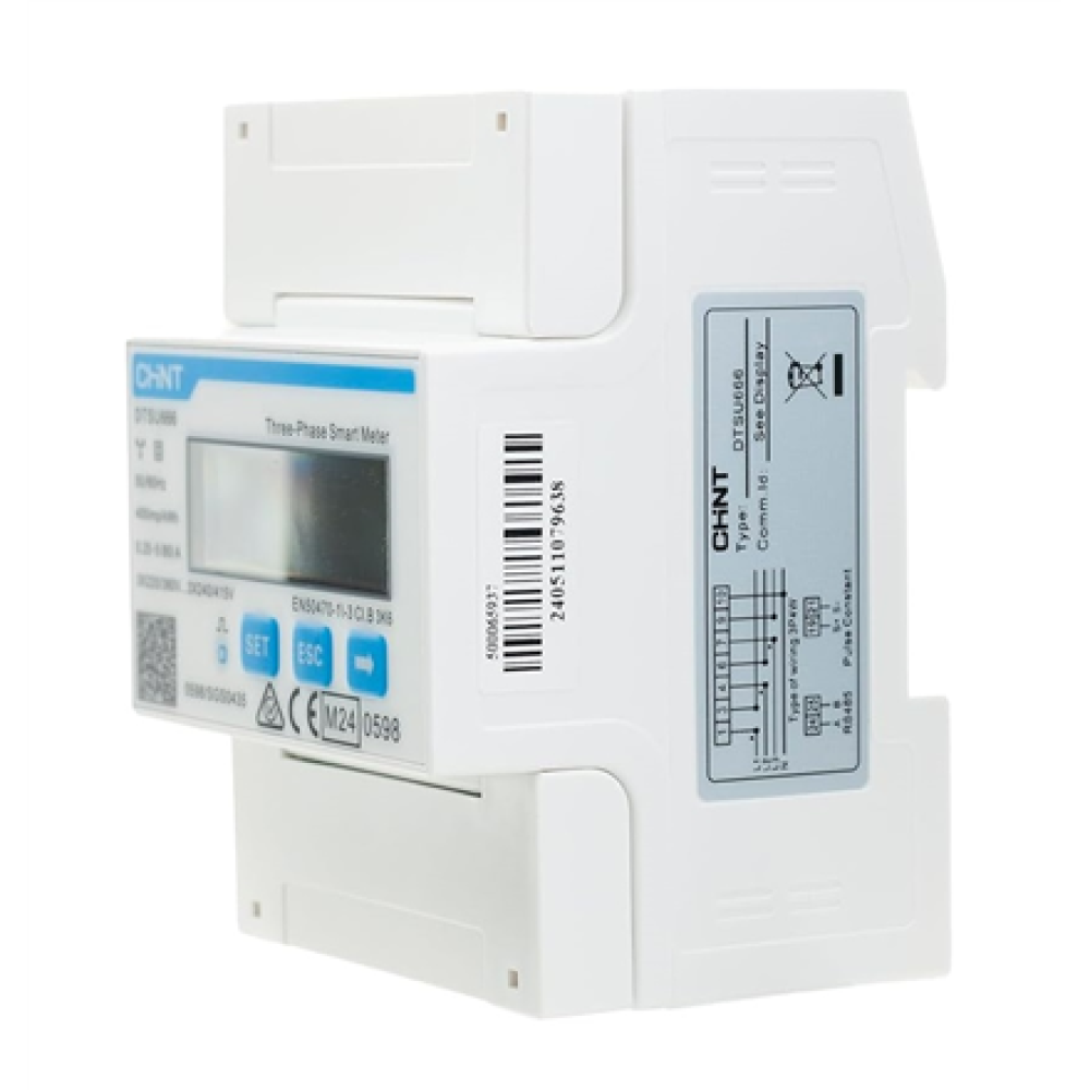 Chint , Smart Power Meter Direct Measurement 3Ph+N Modbus 80A MID (Compatible with DEYE) , DTSU666