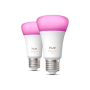 Philips Hue WCA 810 A60 2P EU , E27 , 6 W , White and colour light , Bluetooth and Zigbee