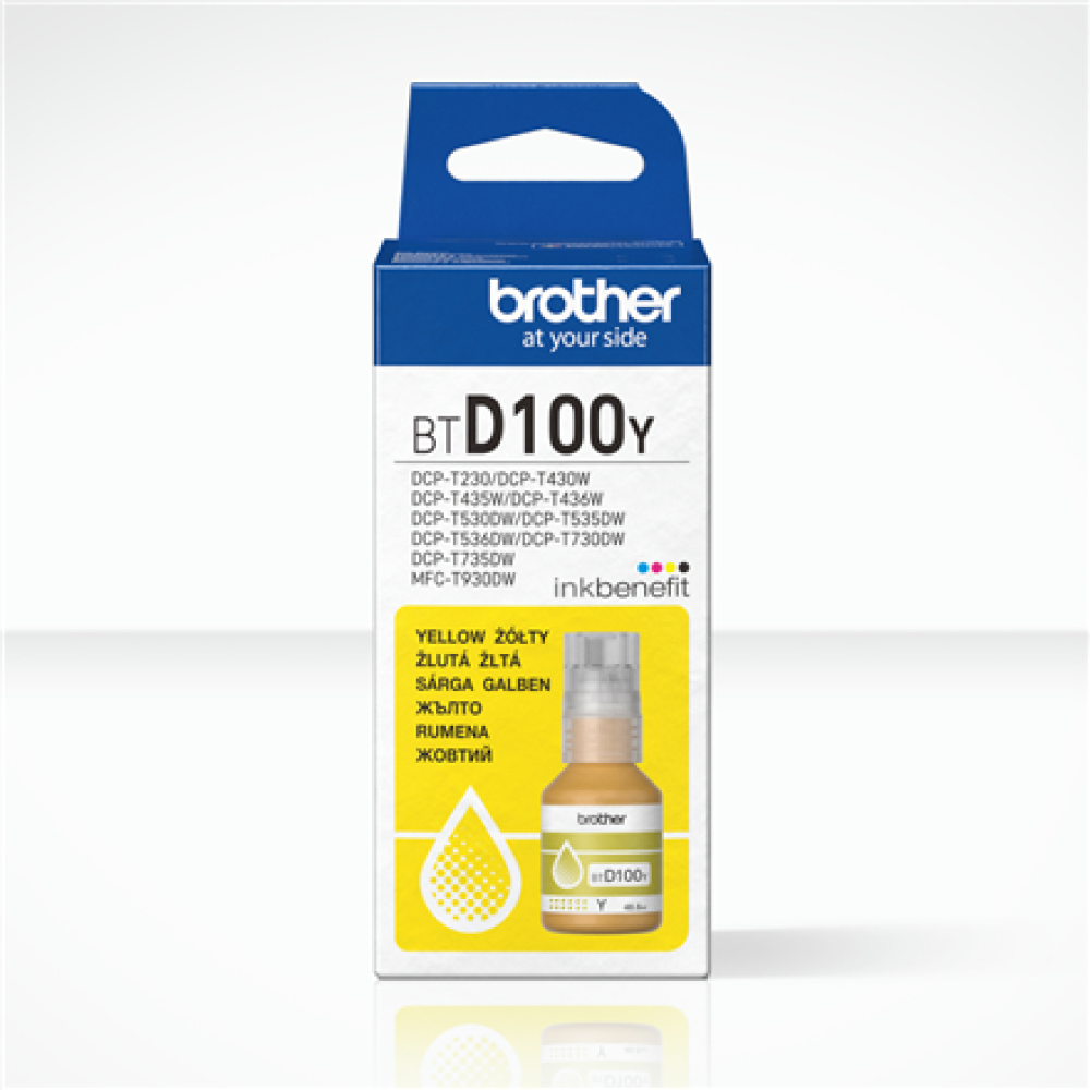 Brother BTD100Y , Ink Bottle , Yellow