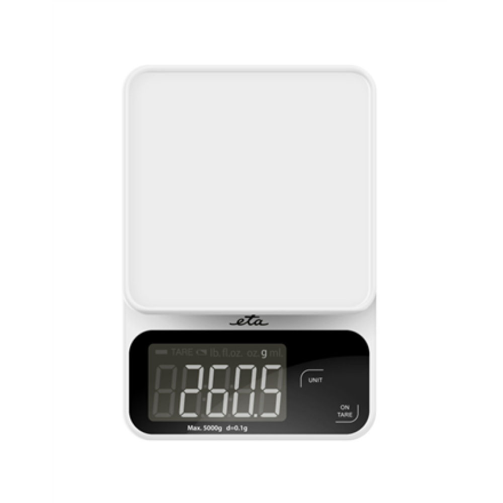 ETA Kitchen Scale , Popi 677090000 , Maximum weight (capacity) 5 kg , Graduation 1 g , Display type LCD , White