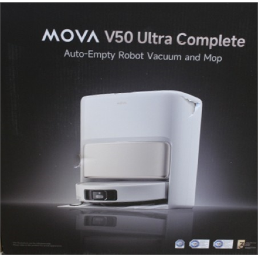 SALE OUT. MOVA V50 Ultra Complete Robot Vacuum, White , MOVA Robot Vacuum , V50 Ultra Complete , Wet&Dry , 6400 mAh , Dust capacity 3.2 L , 24000 Pa , White , DAMAGED PACKAGING , 34 month(s)