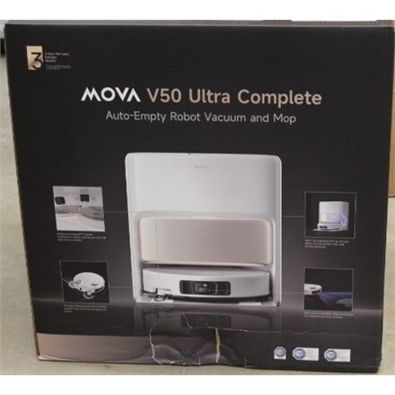 SALE OUT. MOVA V50 Ultra Complete Robot Vacuum, White , MOVA Robot Vacuum , V50 Ultra Complete , Wet&Dry , 6400 mAh , Dust capacity 3.2 L , 24000 Pa , White , DAMAGED PACKAGING , 34 month(s)