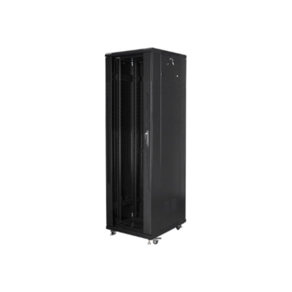 Lanberg , Rack cabinet 19 free-standing 42U/600x1000 (flat pack) with mesh door lCD V2 , FF01-6042-23BL , Black