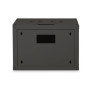 Digitus , Wall Mounting Cabinet , DN-19 07-U-SW , IP protection class: IP20; Front door: Glass door, single opening; Cabinet type: Wall mounting cabinet; Equipment mounting depth min.-max.: 305-370 mm; Load capacity: 100 kg; Dimensions 420 x 600 x 450 mm,