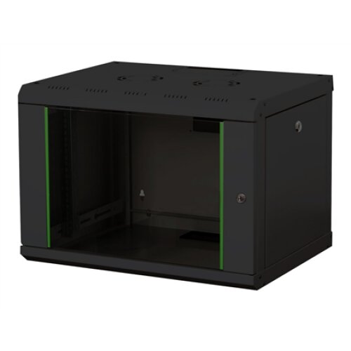 Digitus , Wall Mounting Cabinet , DN-19 07-U-SW , IP protection class: IP20; Front door: Glass door, single opening; Cabinet type: Wall mounting cabinet; Equipment mounting depth min.-max.: 305-370 mm; Load capacity: 100 kg; Dimensions 420 x 600 x 450 mm,