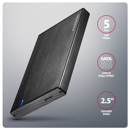 AXAGON USB-C 5Gbps - SATA 6G external box for 2.5 SSD/HDD , EE25-XA6C