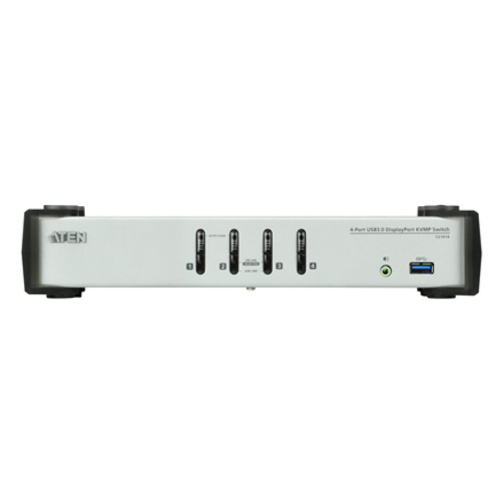 Aten 4-Port USB 3.0 DisplayPort KVMP Switch (Cables included) , CS1914