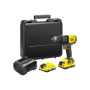 Stanley , 18V V20 Brushless Drill Driver - 2.0Ah Kit , SFMCD710D2K-QW , 18 V , 2.0 Ah , Lithium Ion