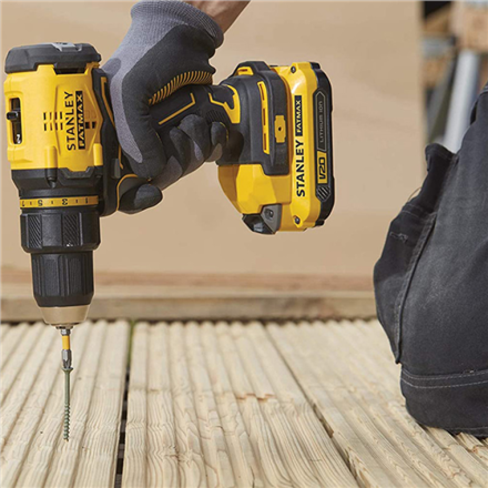 Stanley , 18V V20 Brushless Drill Driver - 2.0Ah Kit , SFMCD710D2K-QW , 18 V , 2.0 Ah , Lithium Ion