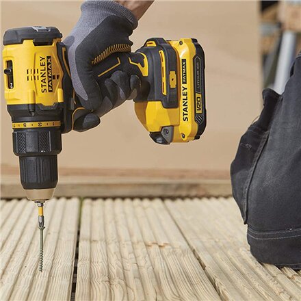 Stanley , 18V V20 Brushless Drill Driver - 2.0Ah Kit , SFMCD710D2K-QW , 18 V , 2.0 Ah , Lithium Ion