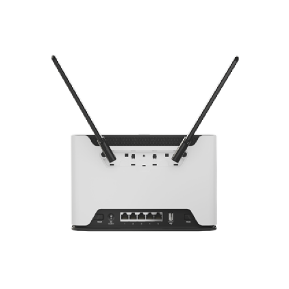 Mikrotik D53G-5HacD2HnD-TC&RG502Q-EA, Chateau 5G, LTE 20 (2.0 Gbps Downlink, 200 Mbps Uplink), the LTE chip is built-in, 4x4 MIMO LTE support, 2.4 GHz 802.11b/g/n dual-chain, 5 GHz 802.11a/n/ac dual-chain, 5xGigabit LAN ports, 1xUSB port, Router OS Mi
