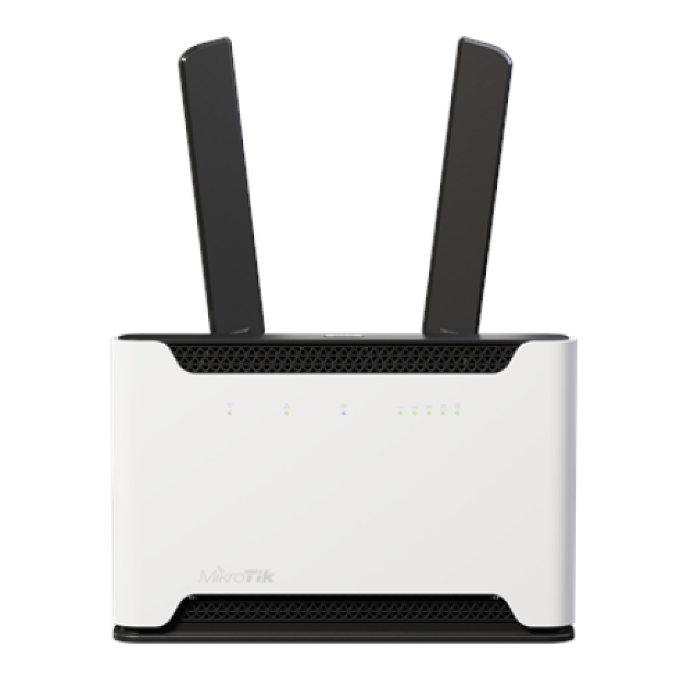 Mikrotik D53G-5HacD2HnD-TC&RG502Q-EA, Chateau 5G, LTE 20 (2.0 Gbps Downlink, 200 Mbps Uplink), the LTE chip is built-in, 4x4 MIMO LTE support, 2.4 GHz 802.11b/g/n dual-chain, 5 GHz 802.11a/n/ac dual-chain, 5xGigabit LAN ports, 1xUSB port, Router OS Mi