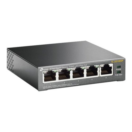 TP-LINK , Switch , TL-SG1005P , Unmanaged , Desktop , Gigabit Ethernet (copper) ports quantity 5 , Power over Ethernet (PoE) ports quantity 4 , Power supply type External