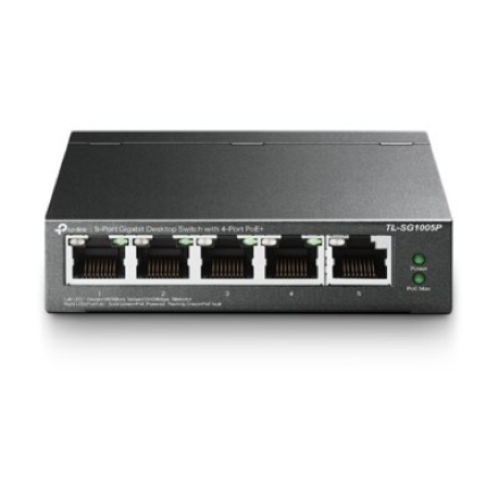 TP-LINK , Switch , TL-SG1005P , Unmanaged , Desktop , Gigabit Ethernet (copper) ports quantity 5 , Power over Ethernet (PoE) ports quantity 4 , Power supply type External , 36 month(s)
