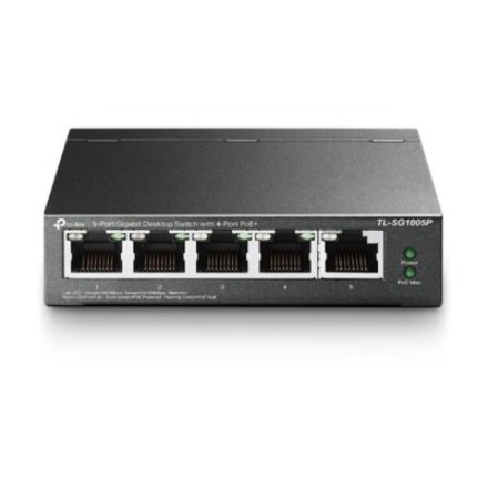 TP-LINK , Switch , TL-SG1005P , Unmanaged , Desktop , Gigabit Ethernet (copper) ports quantity 5 , Power over Ethernet (PoE) ports quantity 4 , Power supply type External