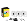 Corsair , 120mm White PWM Fan, Triple Pack with Lighting Node CORE , iCUE SP120 RGB ELITE Performance , Case Fan