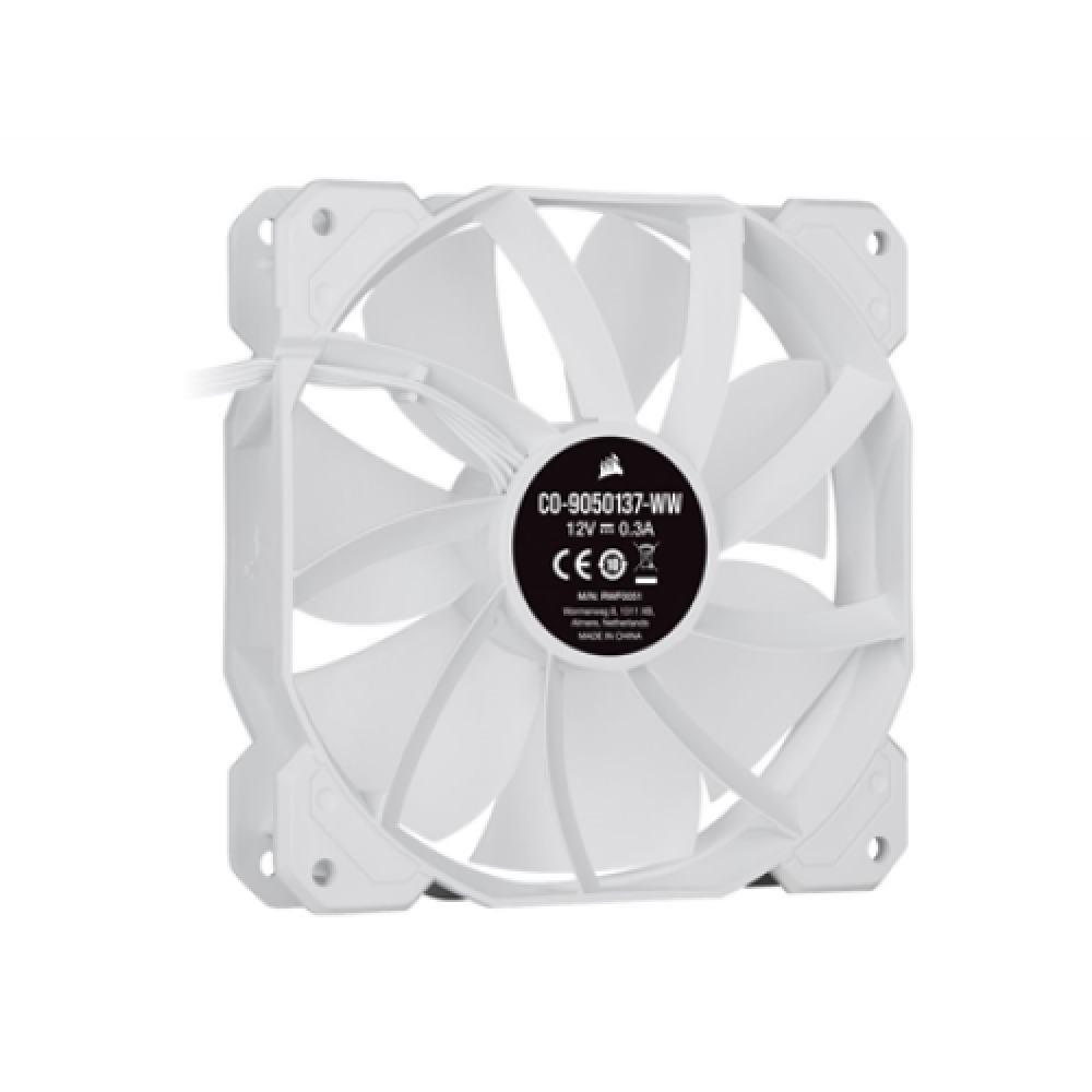 Corsair , 120mm White PWM Fan, Triple Pack with Lighting Node CORE , iCUE SP120 RGB ELITE Performance , Case Fan
