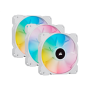 Corsair , 120mm White PWM Fan, Triple Pack with Lighting Node CORE , iCUE SP120 RGB ELITE Performance , Case Fan